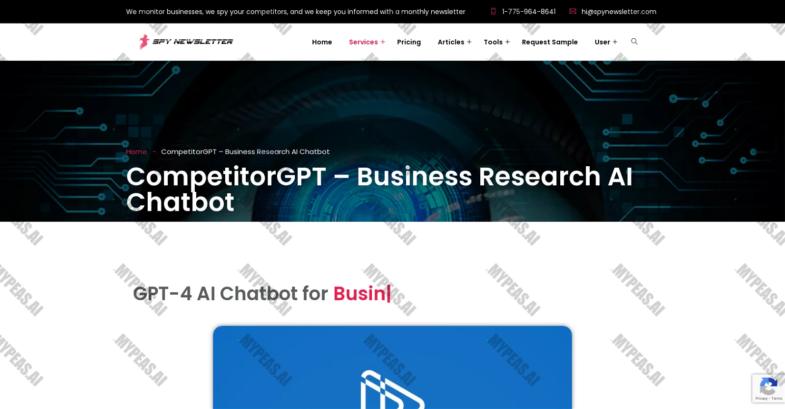 CompetitorGPT screenshot