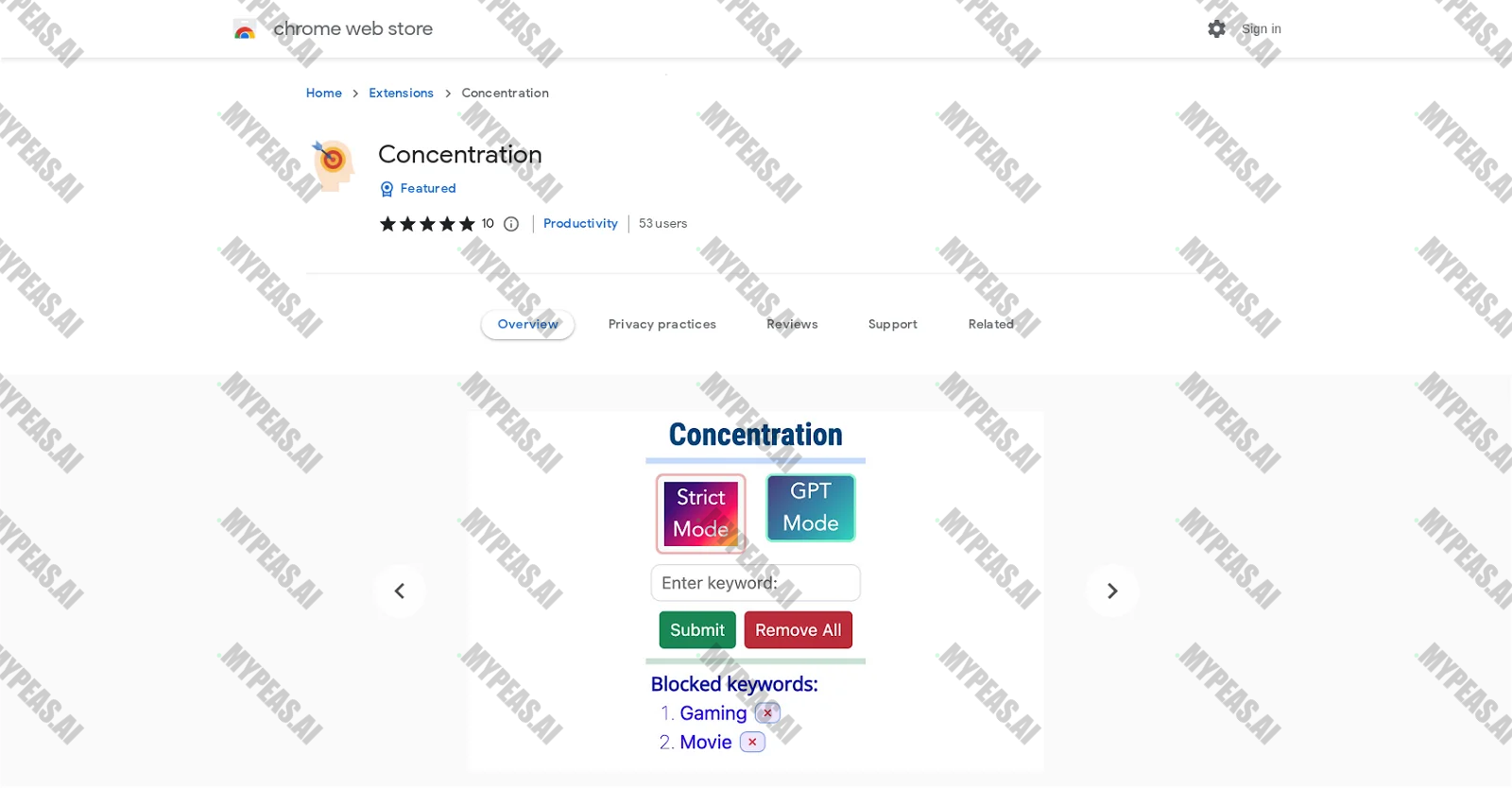 Concentration screenshot