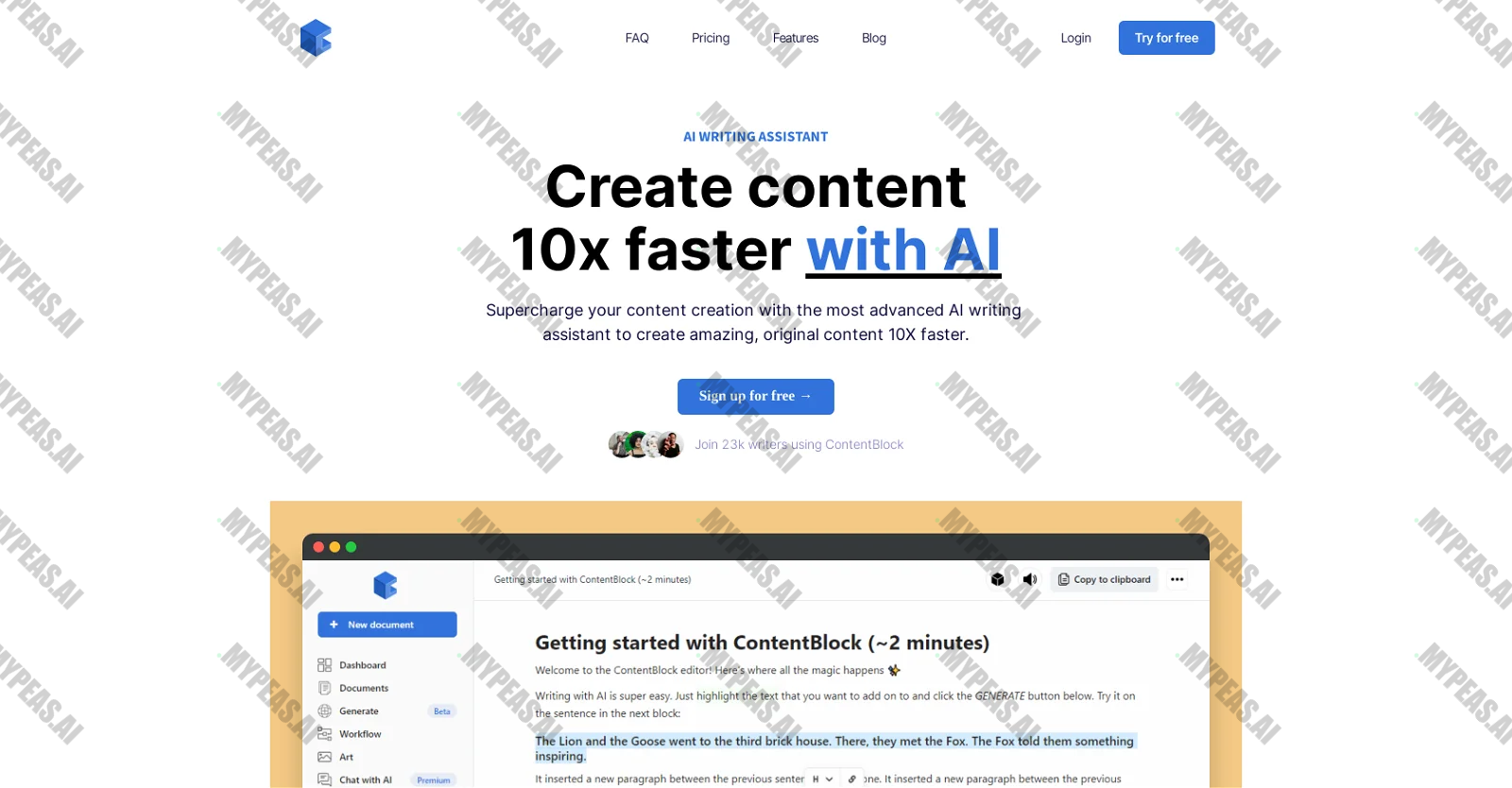 ContentBlock screenshot