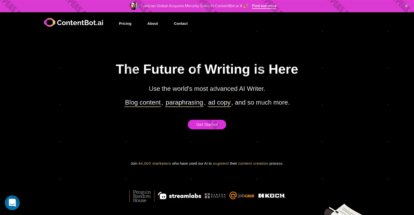 ContentBot screenshot