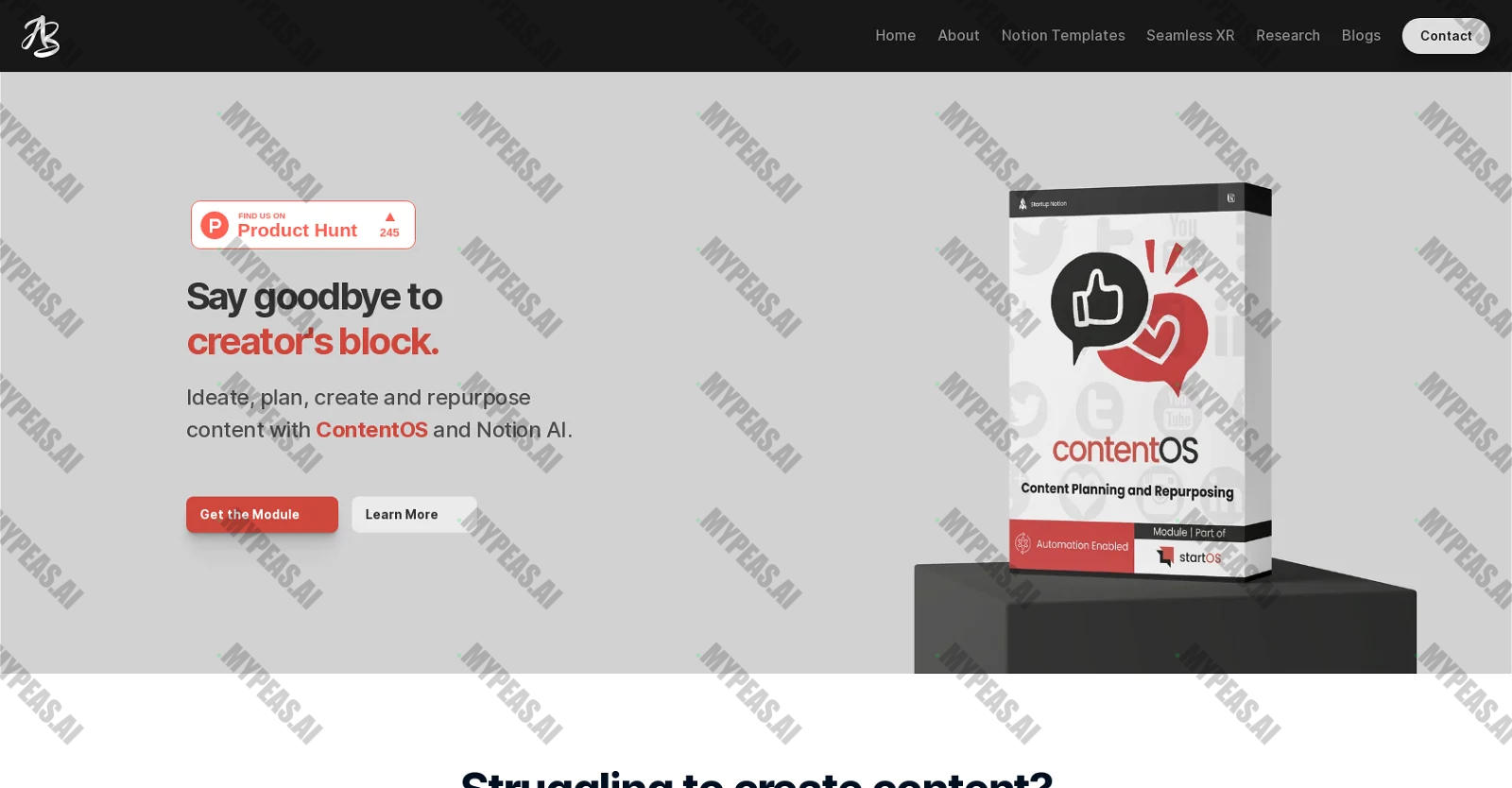 ContentOS screenshot