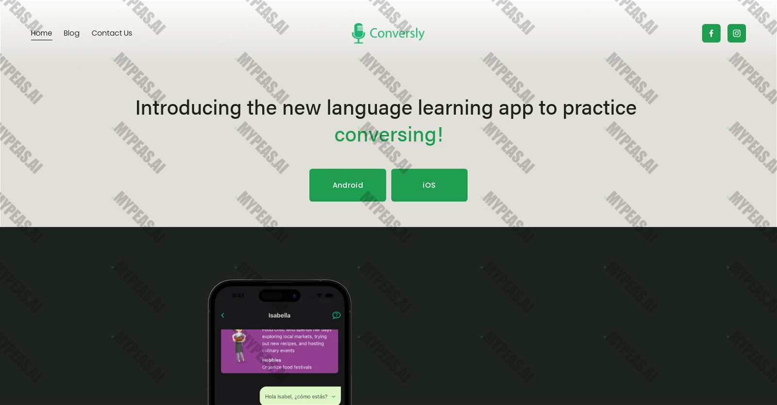 Conversly screenshot