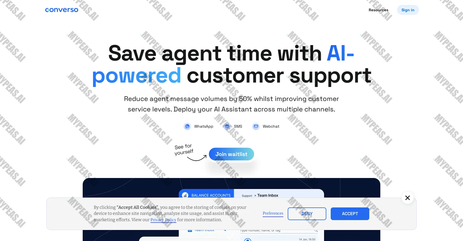 Converso.io screenshot