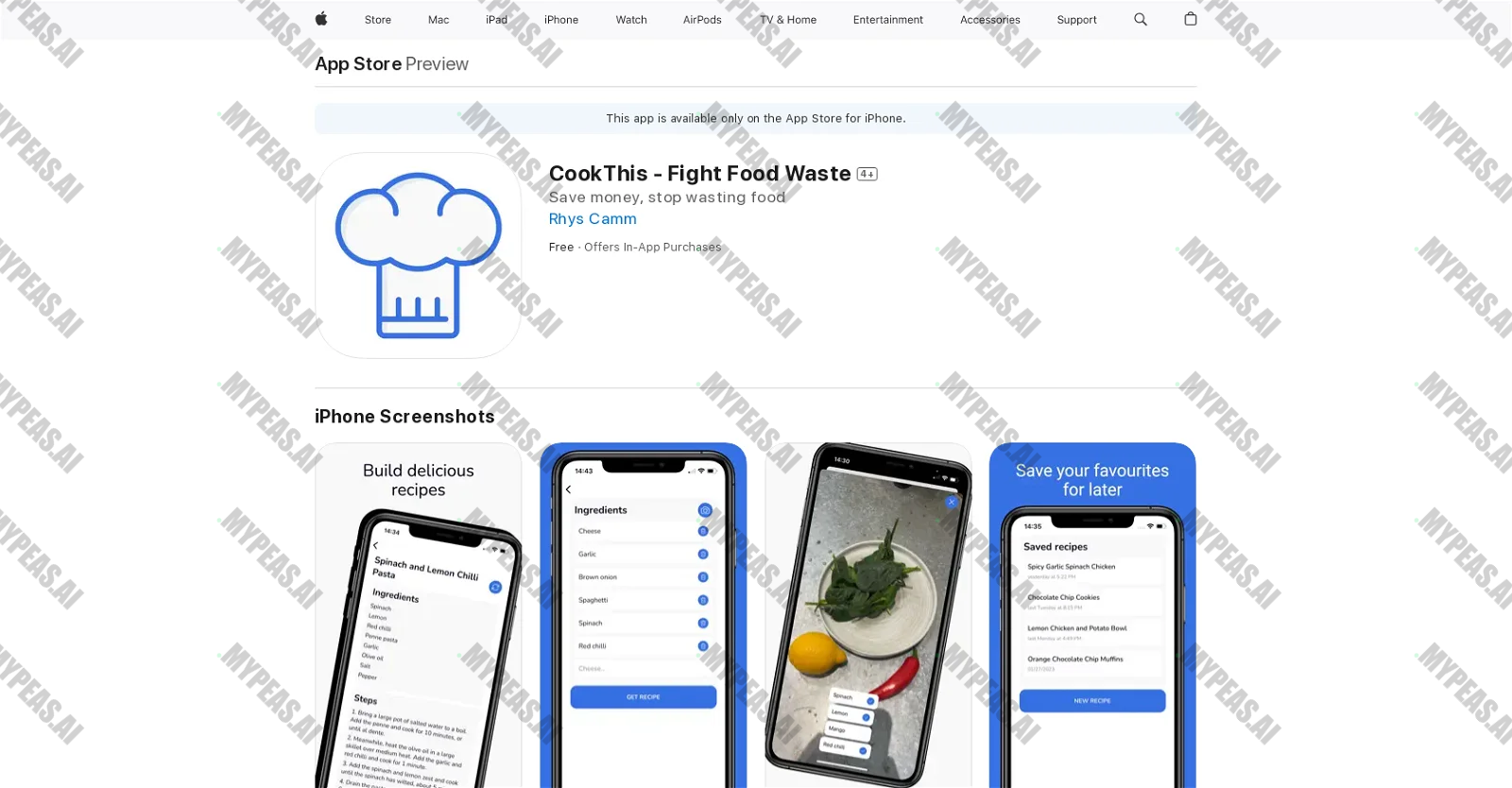 CookThis screenshot