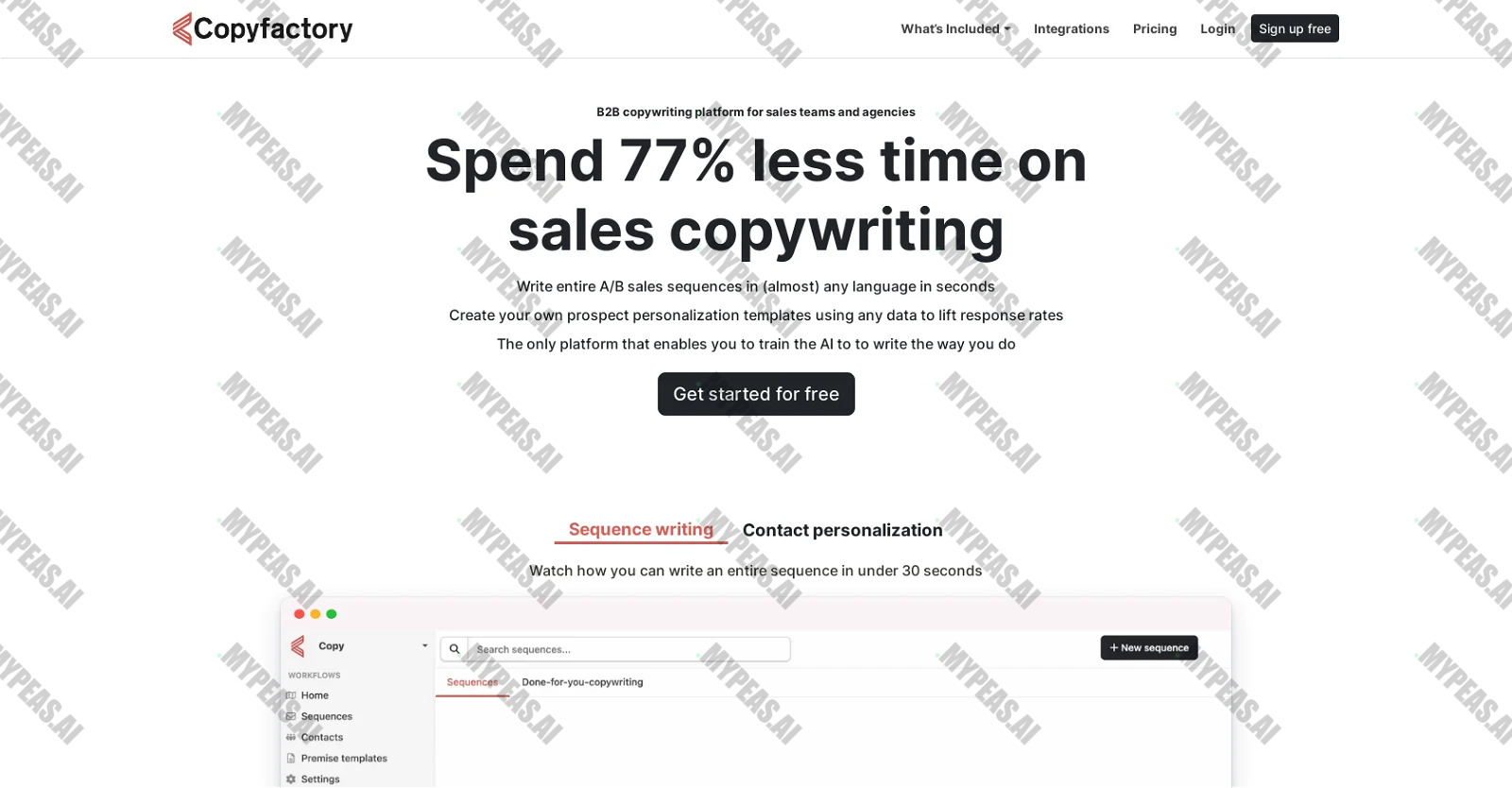 Copyfactory screenshot
