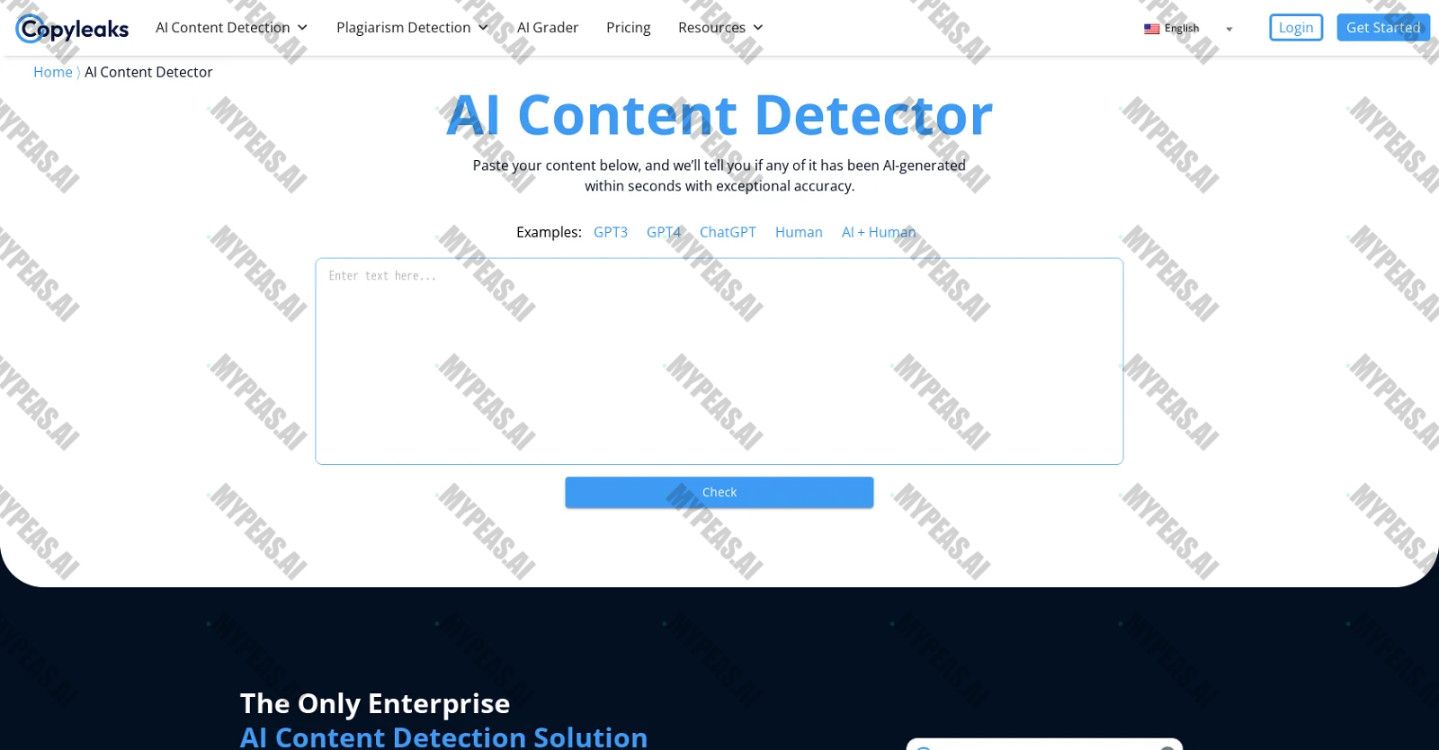 Copyleaks - AI content detector screenshot