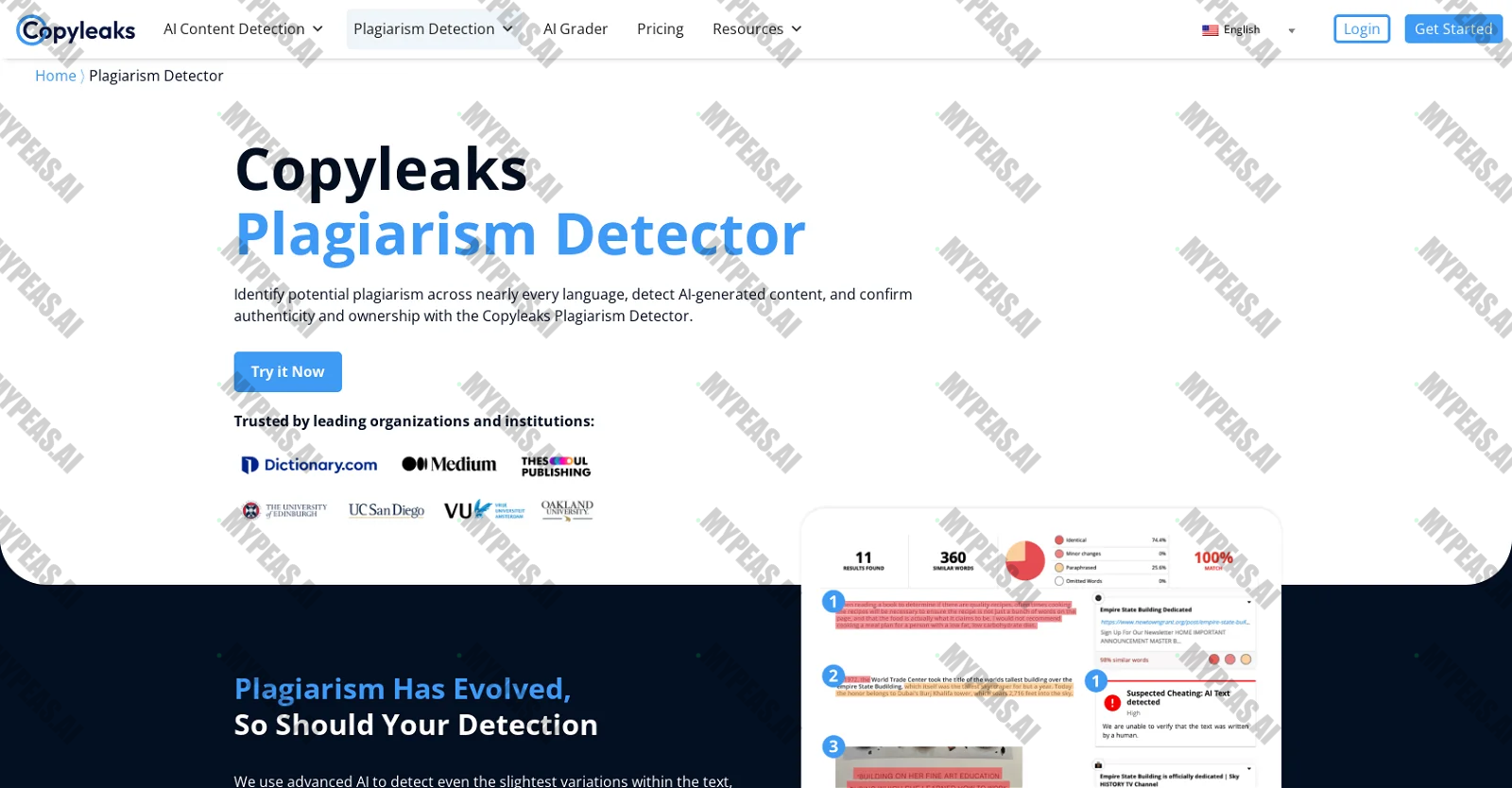 Copyleaks - Plagiarism detector screenshot