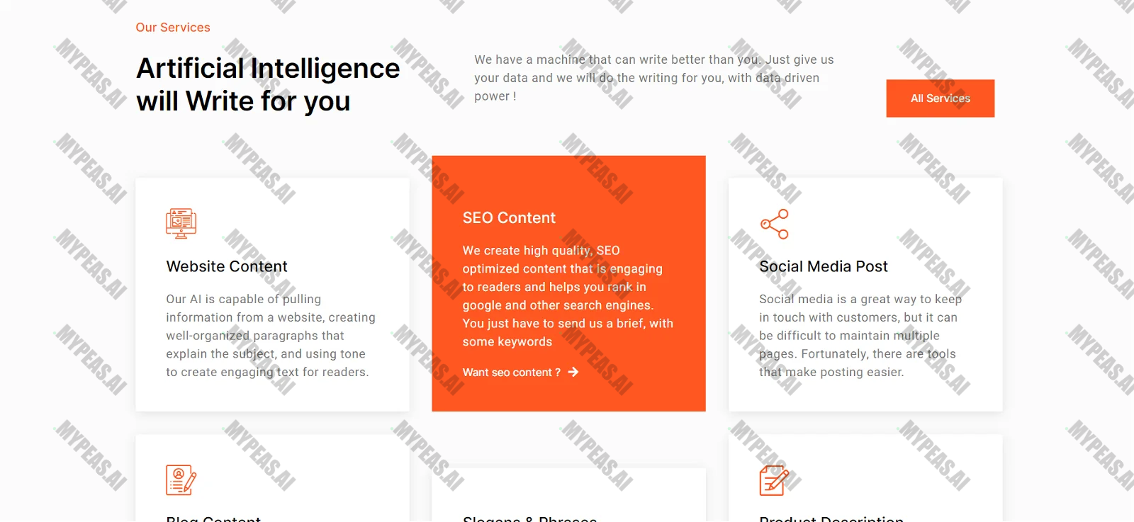 Copywriting AI screenshot