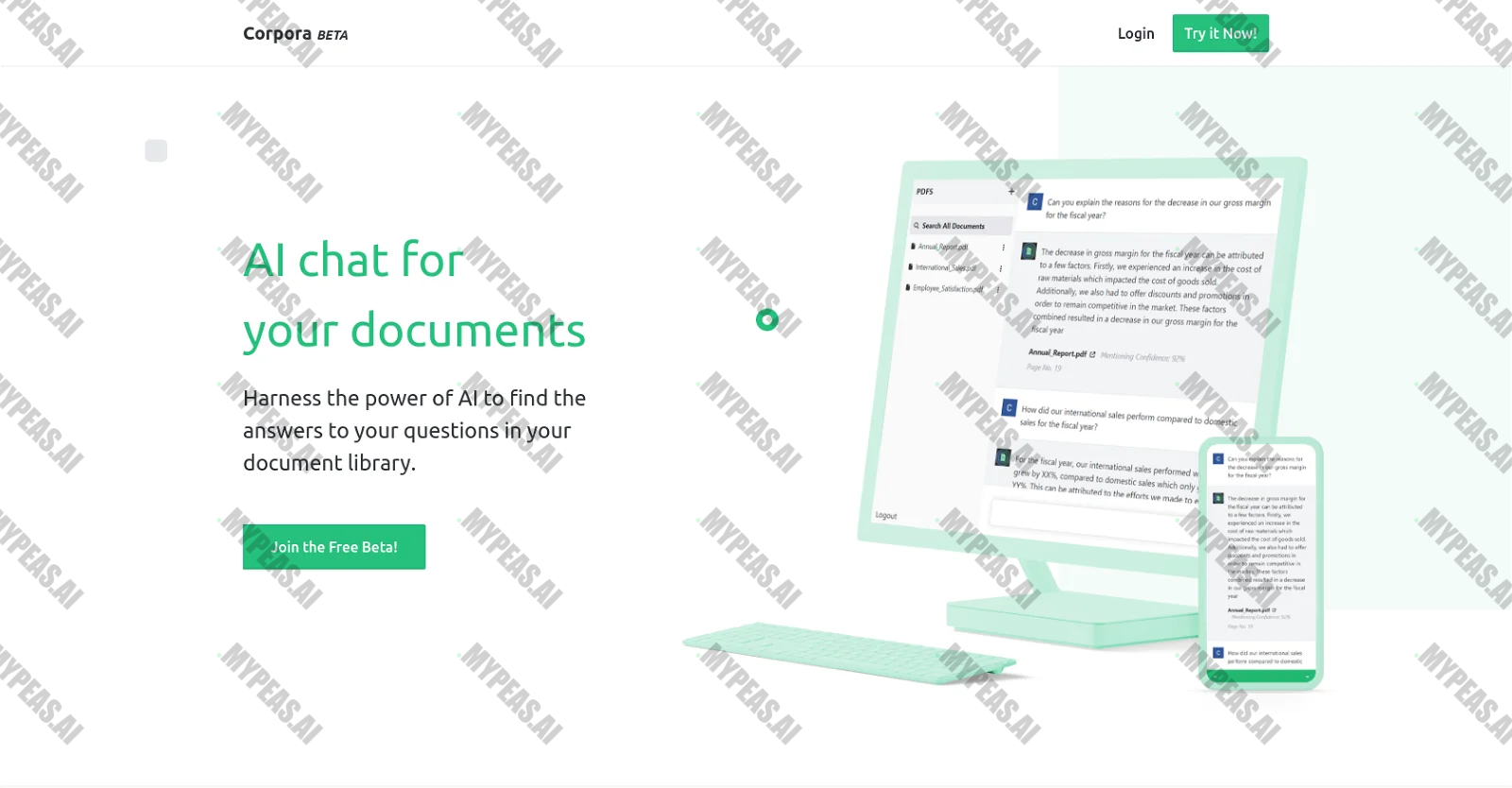 Corpora screenshot