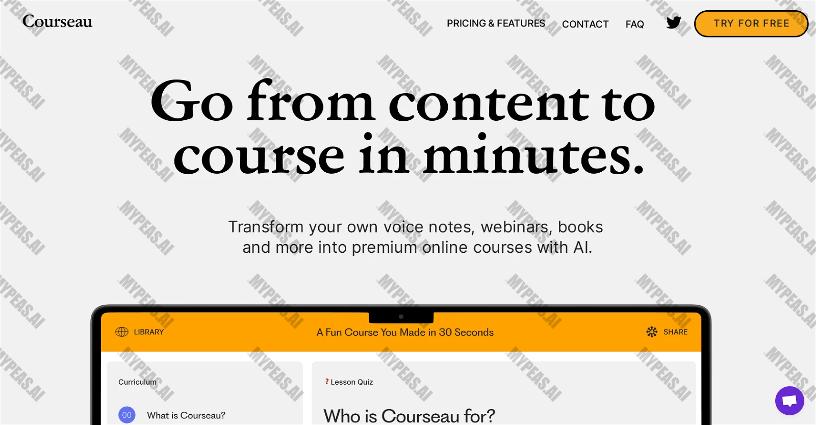 Courseau screenshot