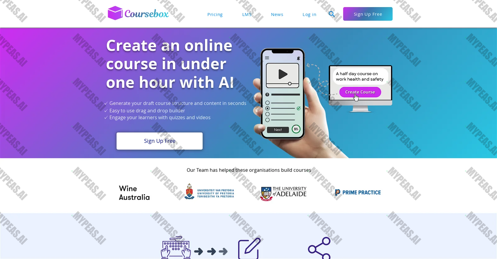 Coursebox screenshot