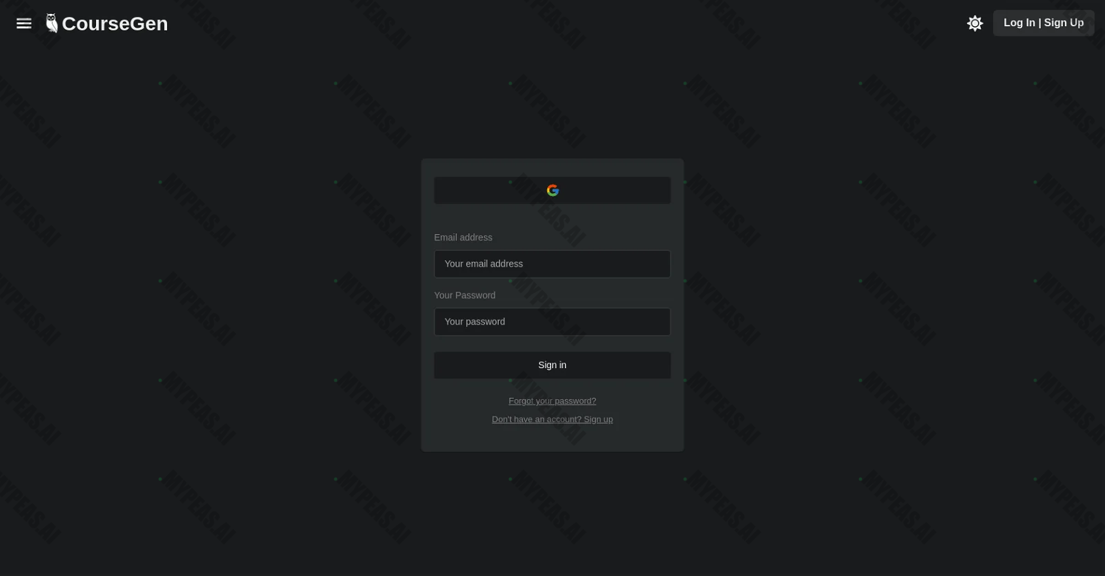 CourseGen screenshot