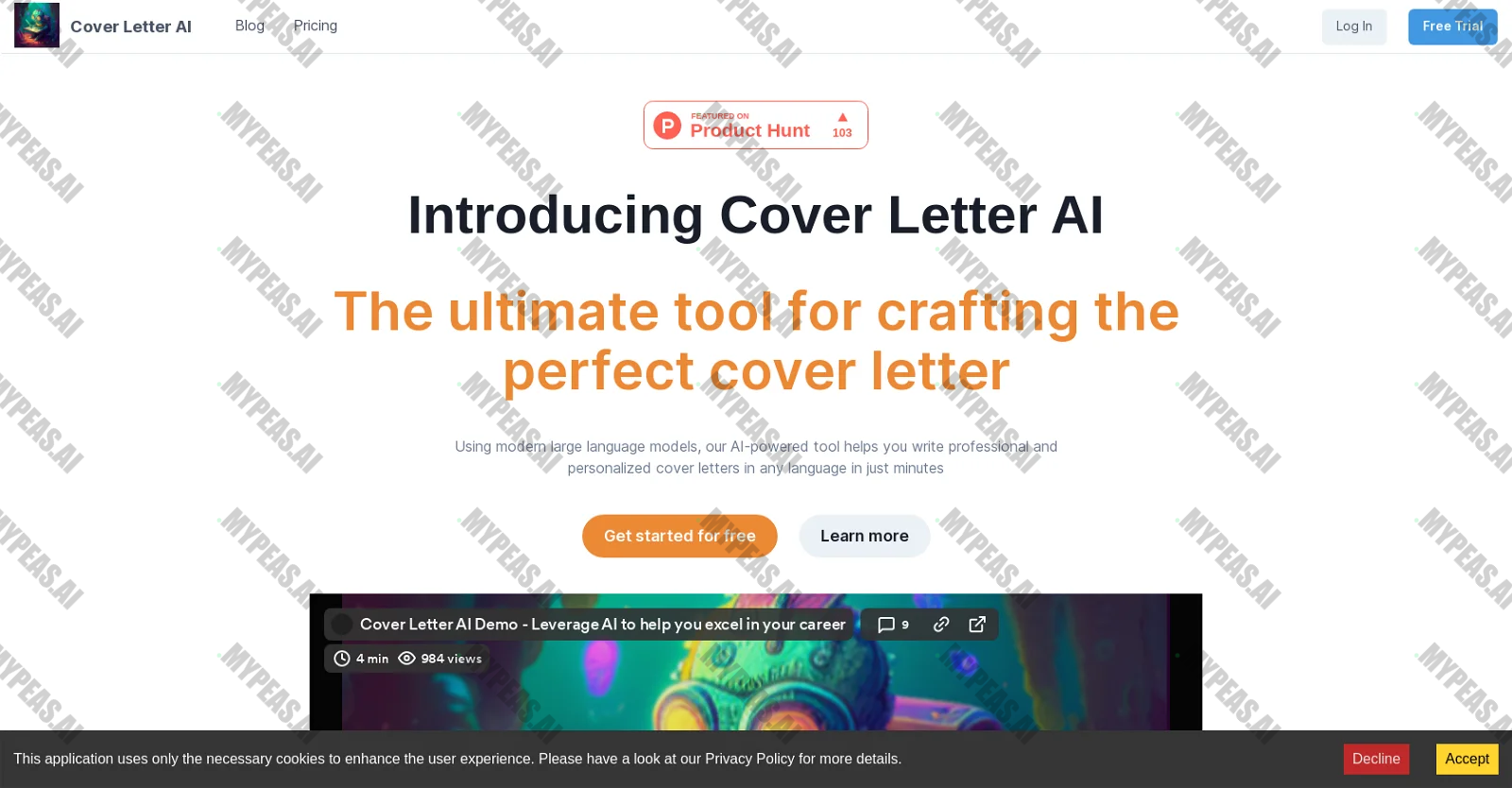 Cover Letter AI screenshot