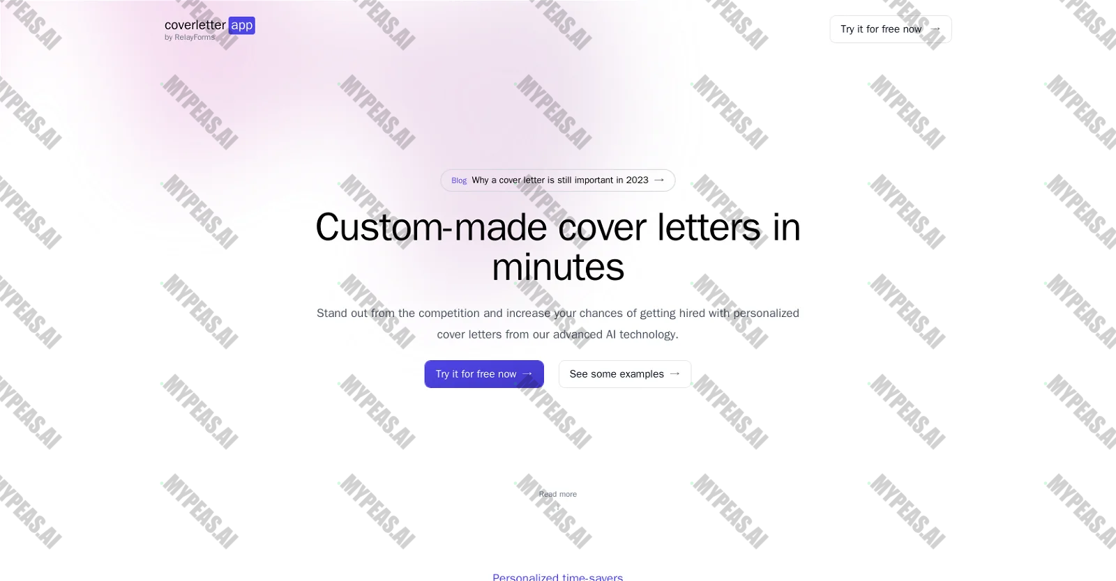 coverletter.app screenshot