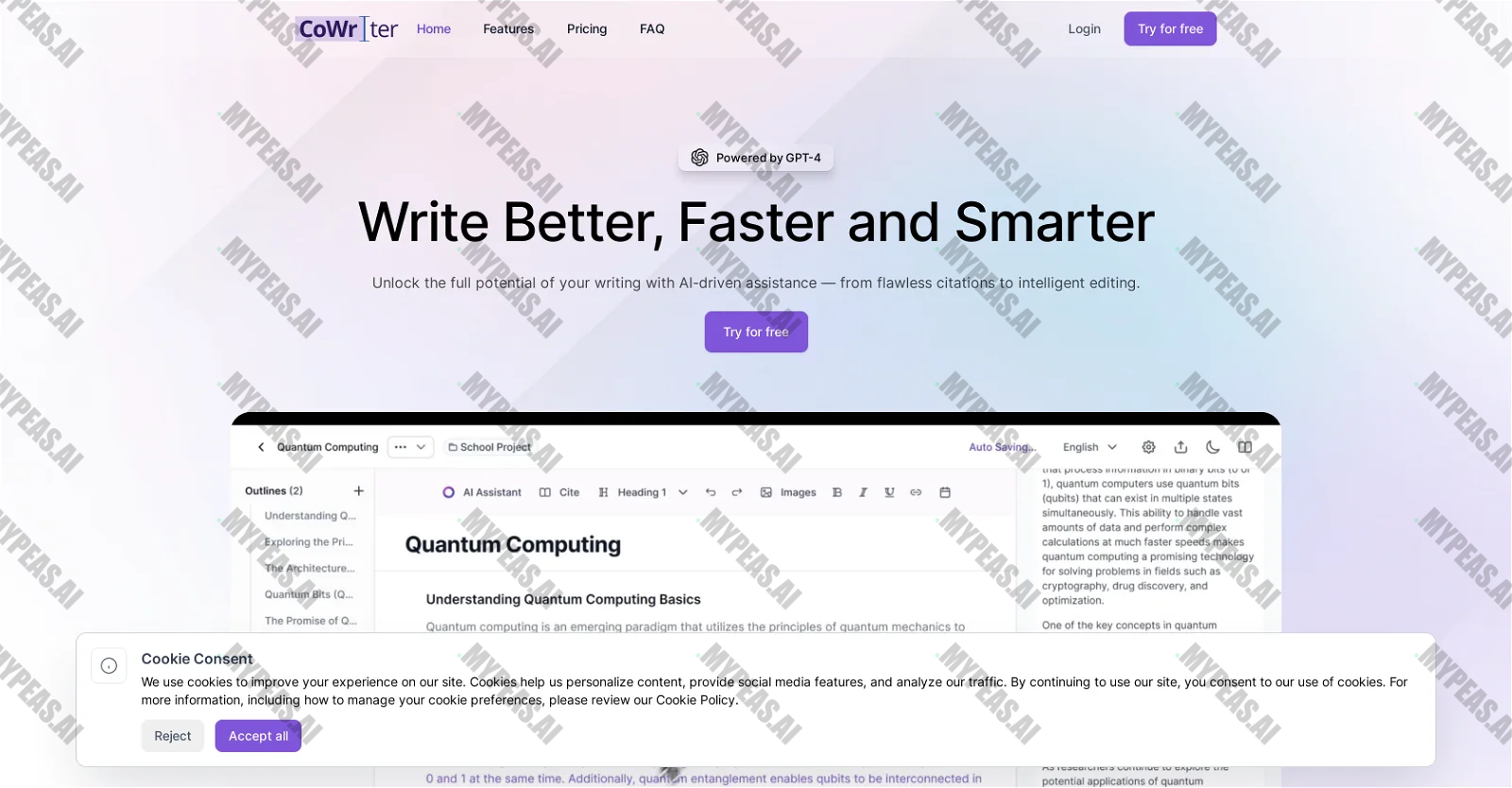 CoWriter AI screenshot