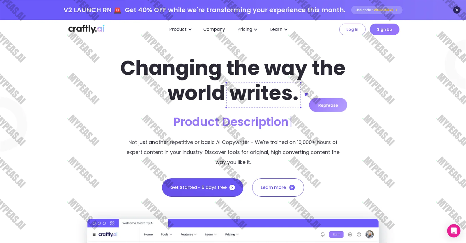 Craftly.AI screenshot