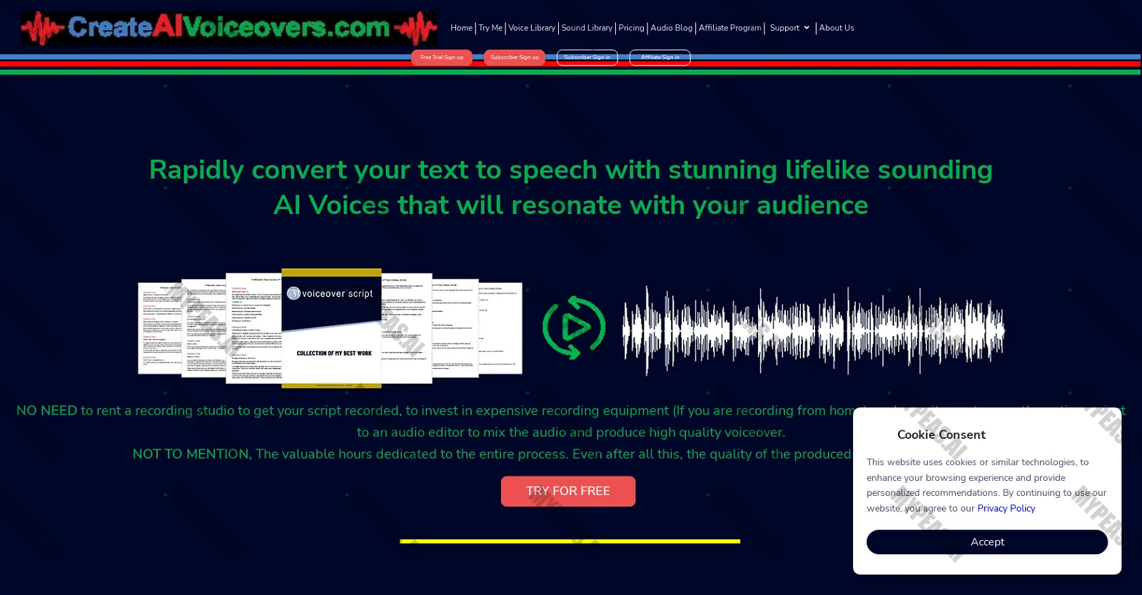 Createaivoiceovers screenshot