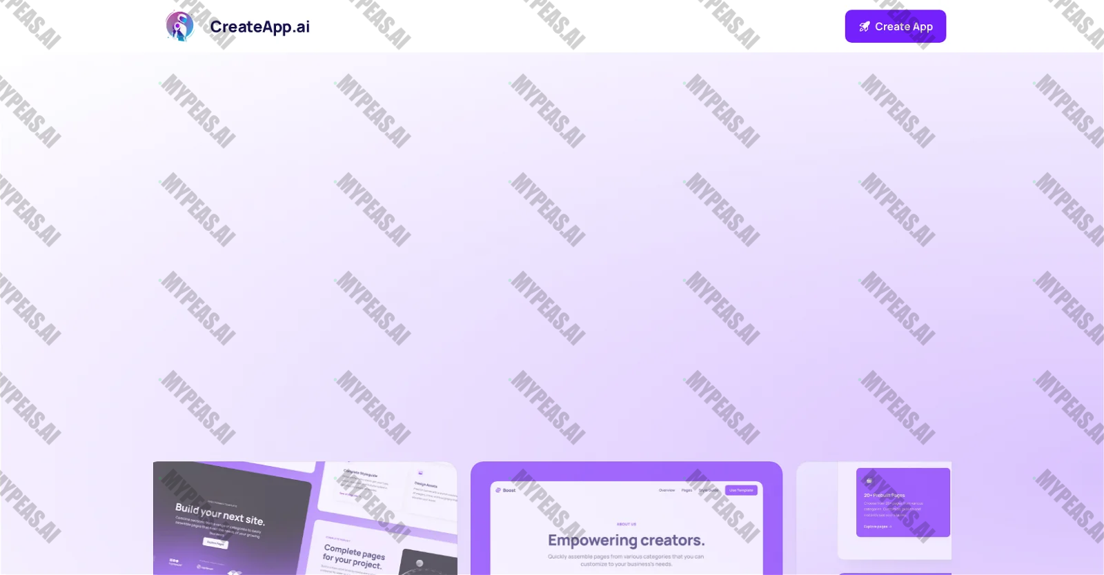 CreateApp screenshot