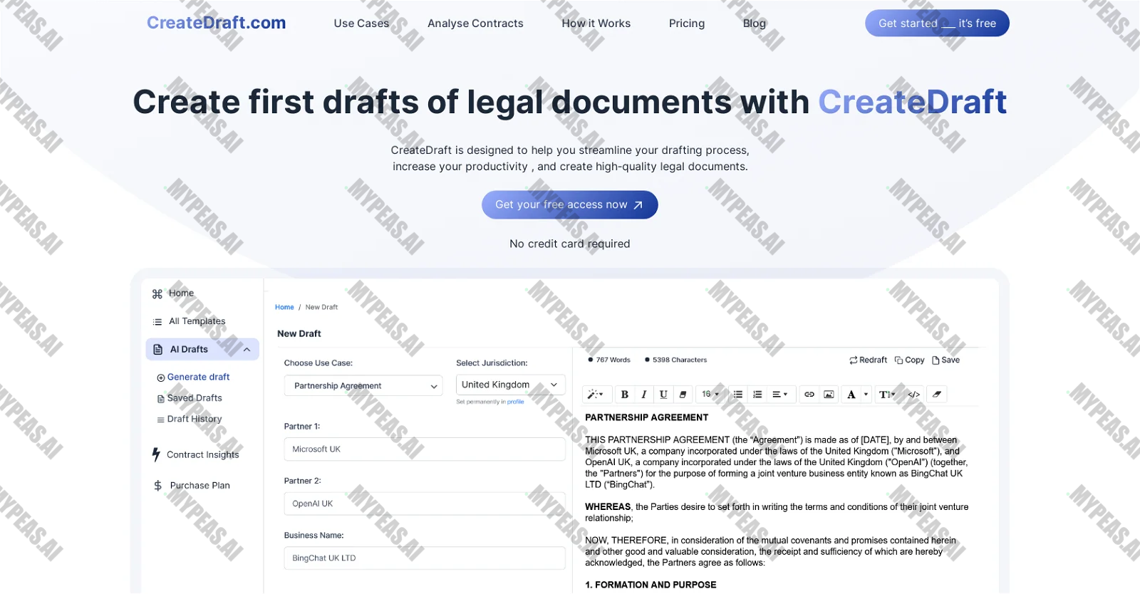 CreateDraft screenshot