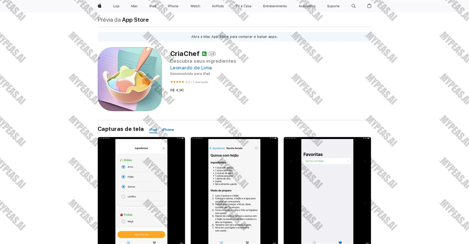CriaChef screenshot