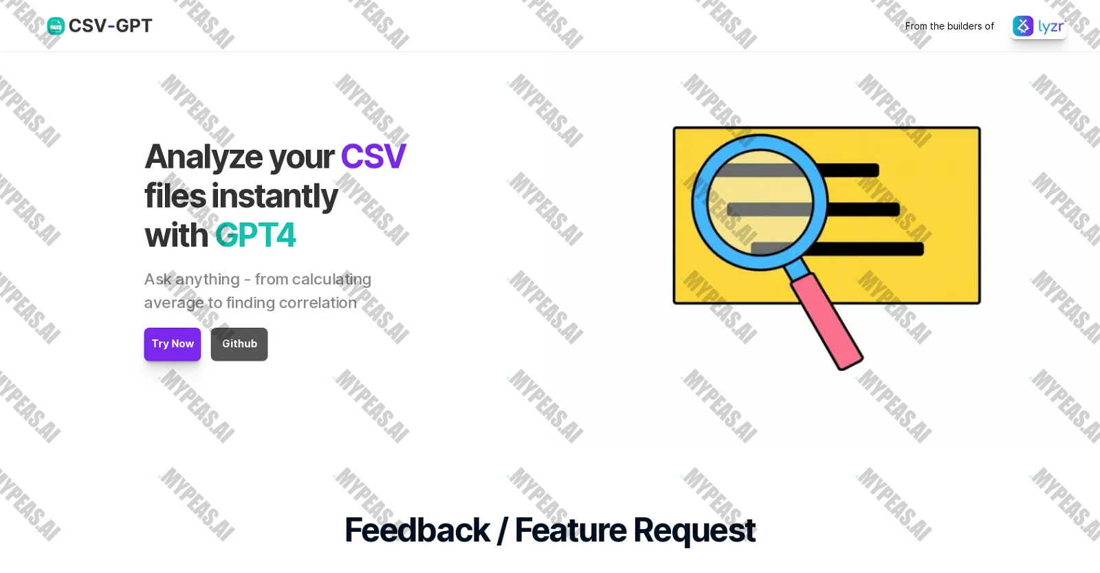 CSV-GPT screenshot