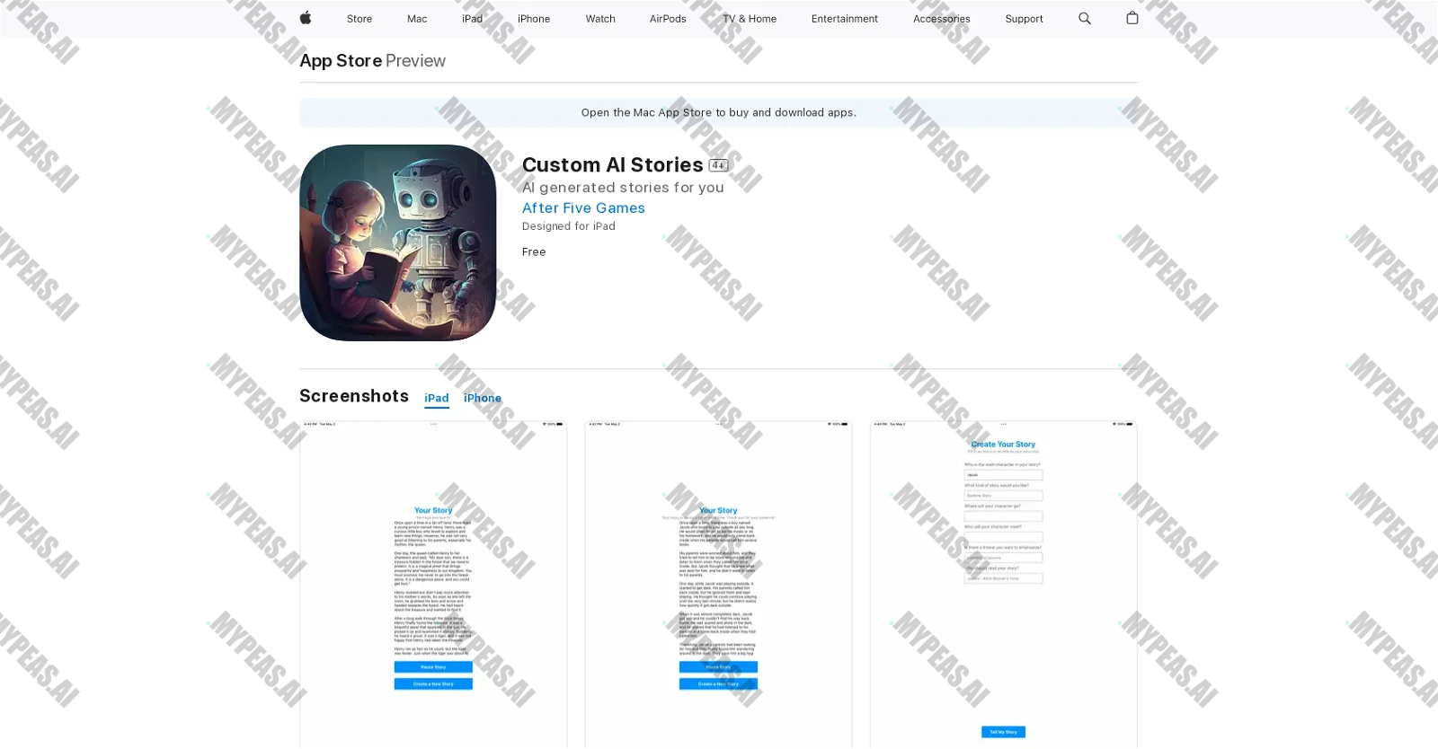Custom AI Stories screenshot