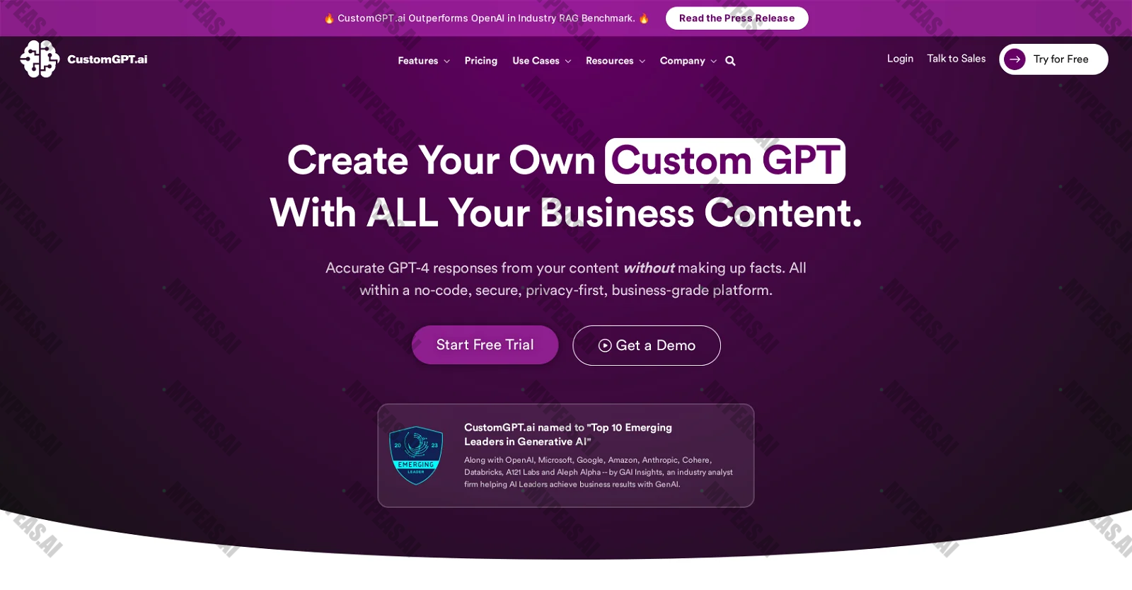 CustomGPT screenshot