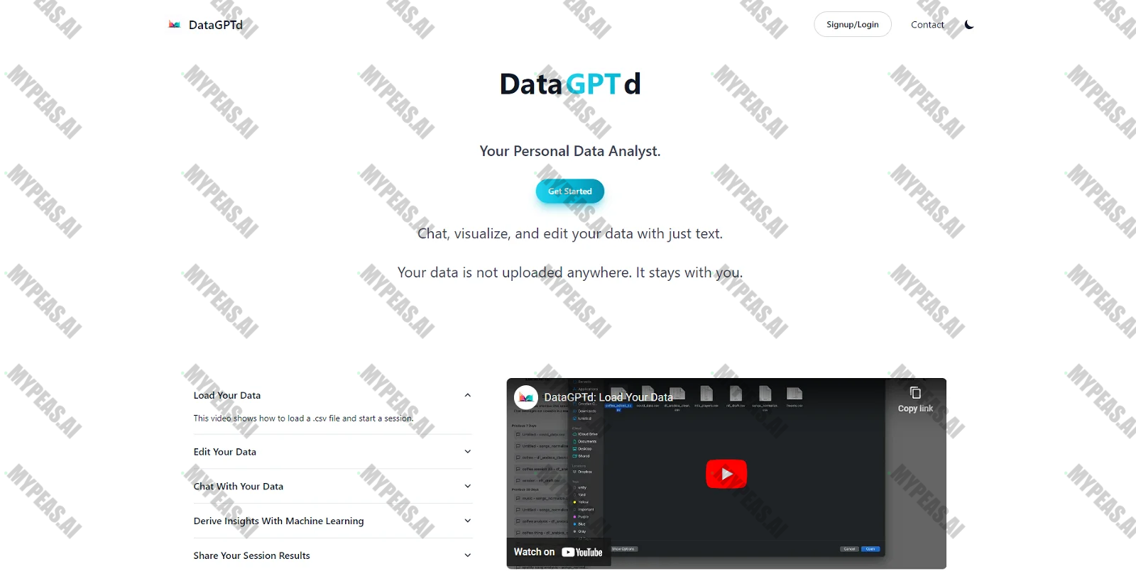 DataGPTd screenshot