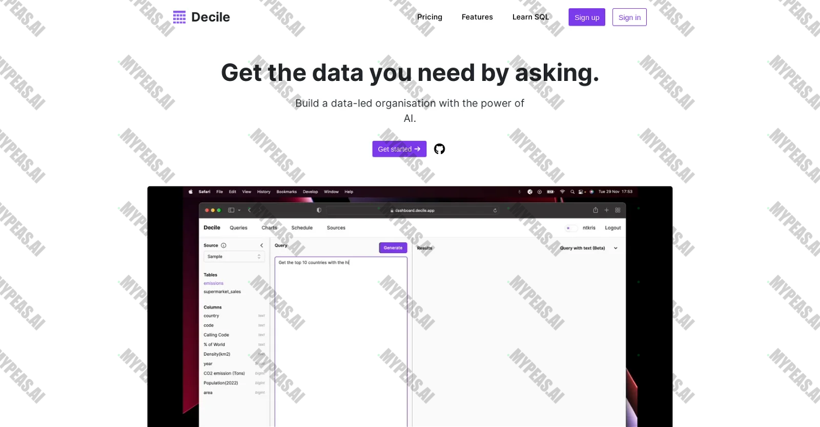 Decile screenshot