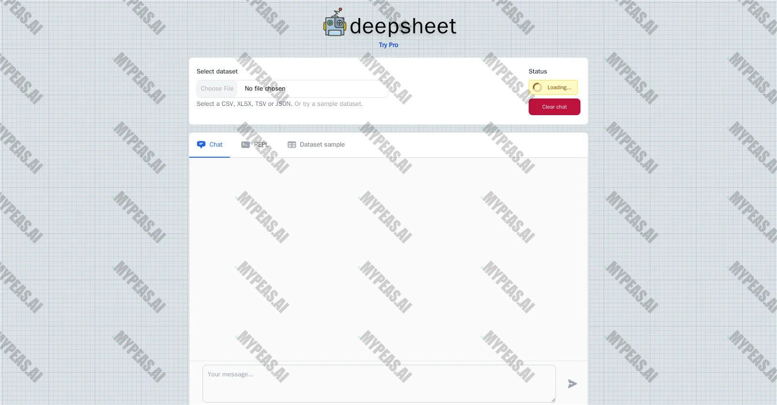 Deepsheet screenshot