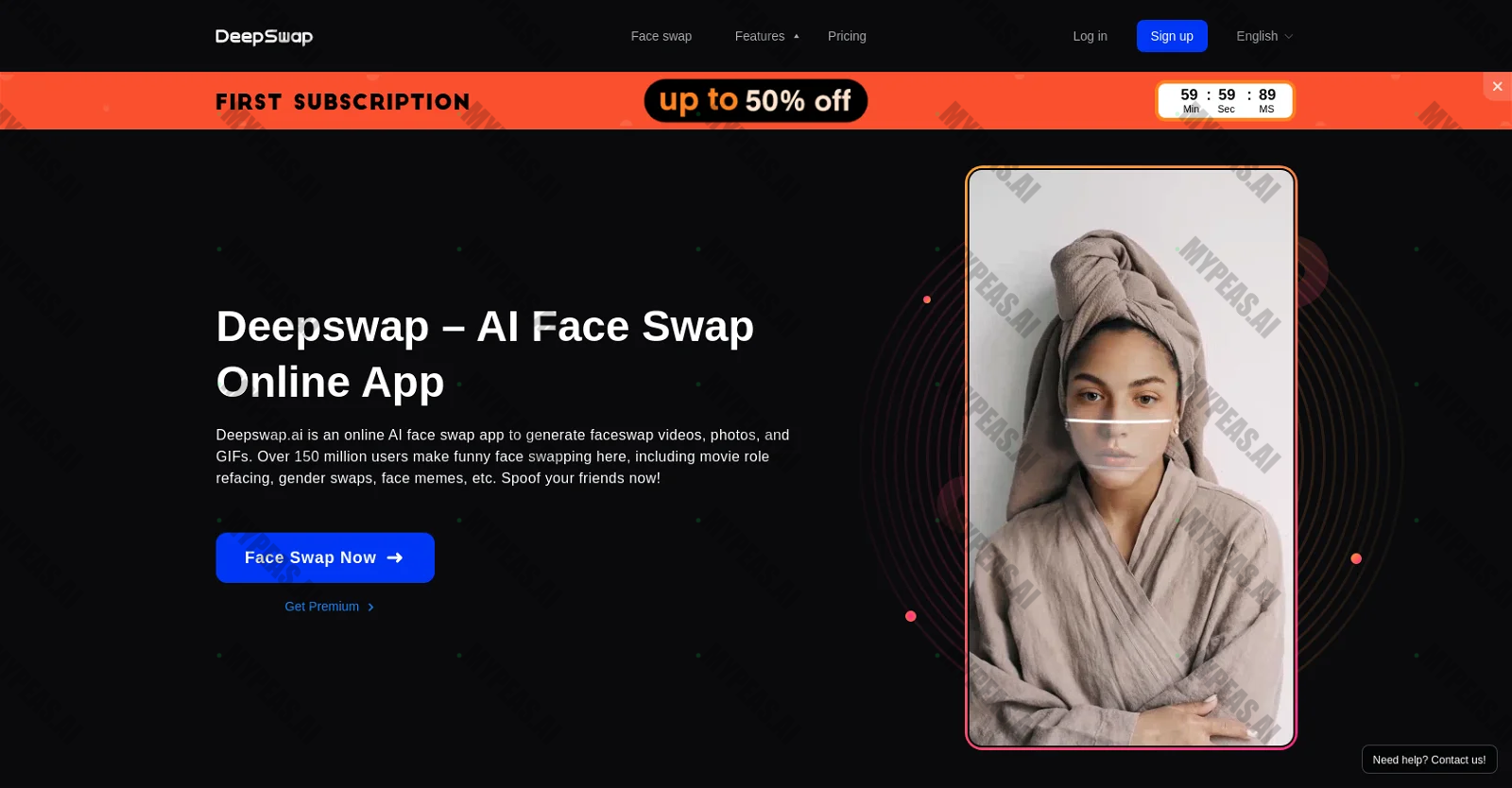 Deepswap screenshot