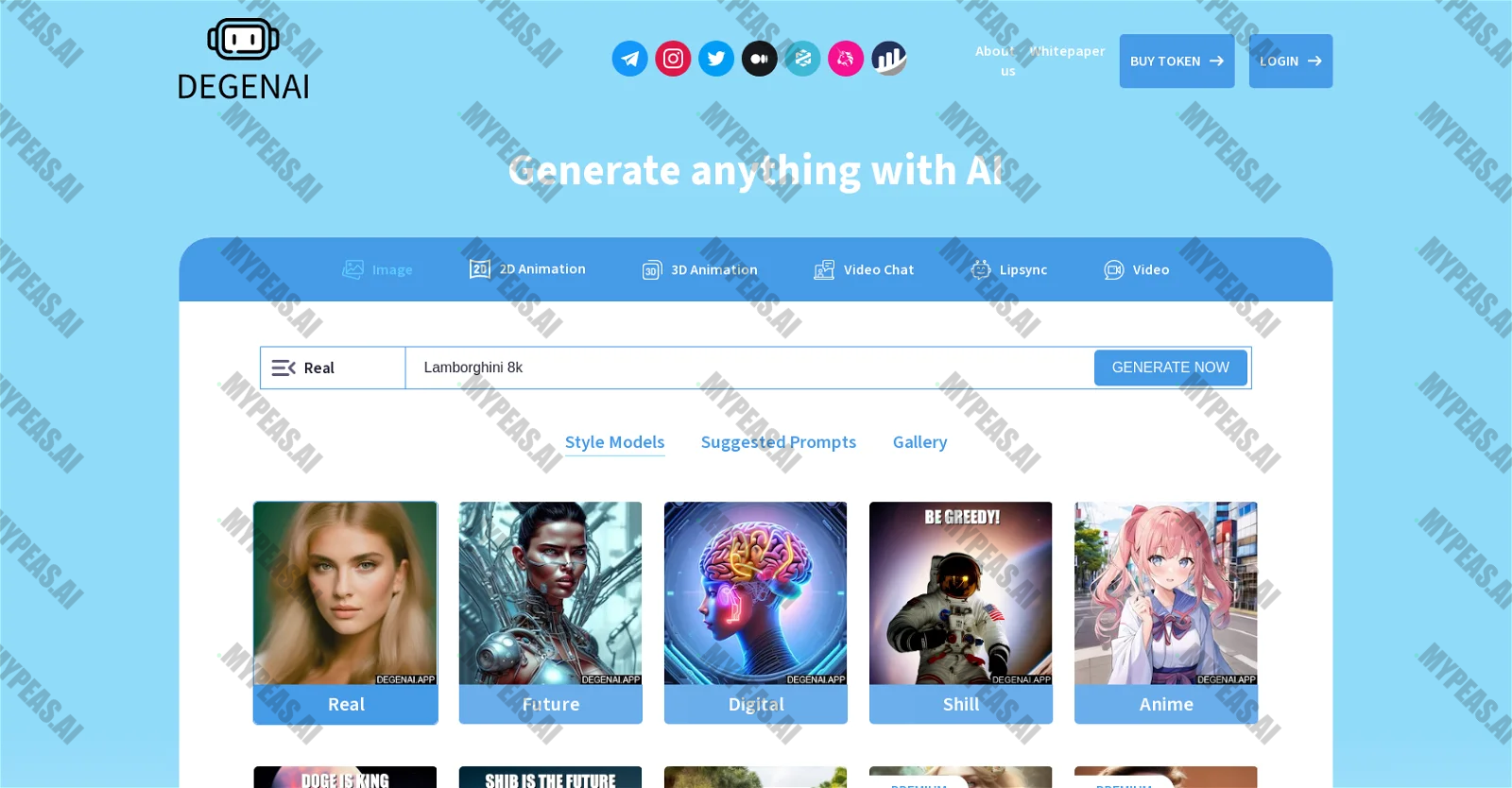 DEGENAI screenshot