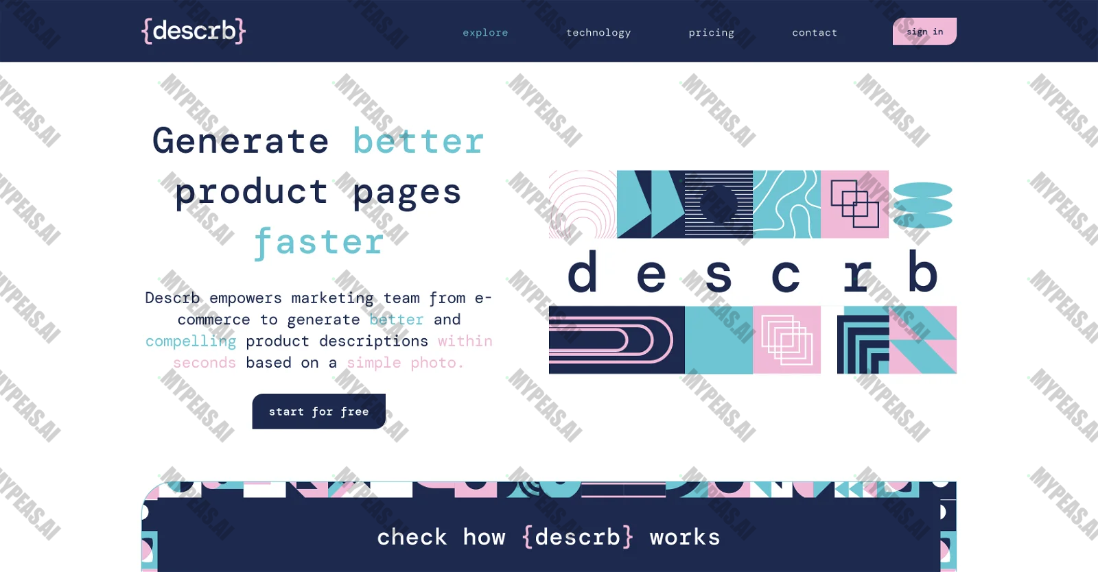 Descrb screenshot
