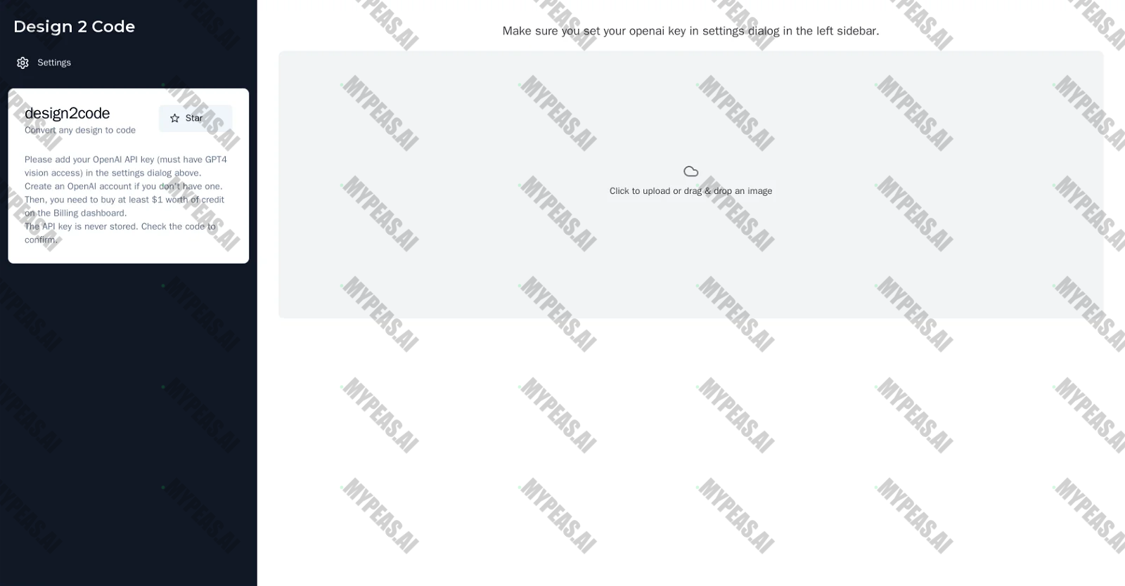 Design2code screenshot