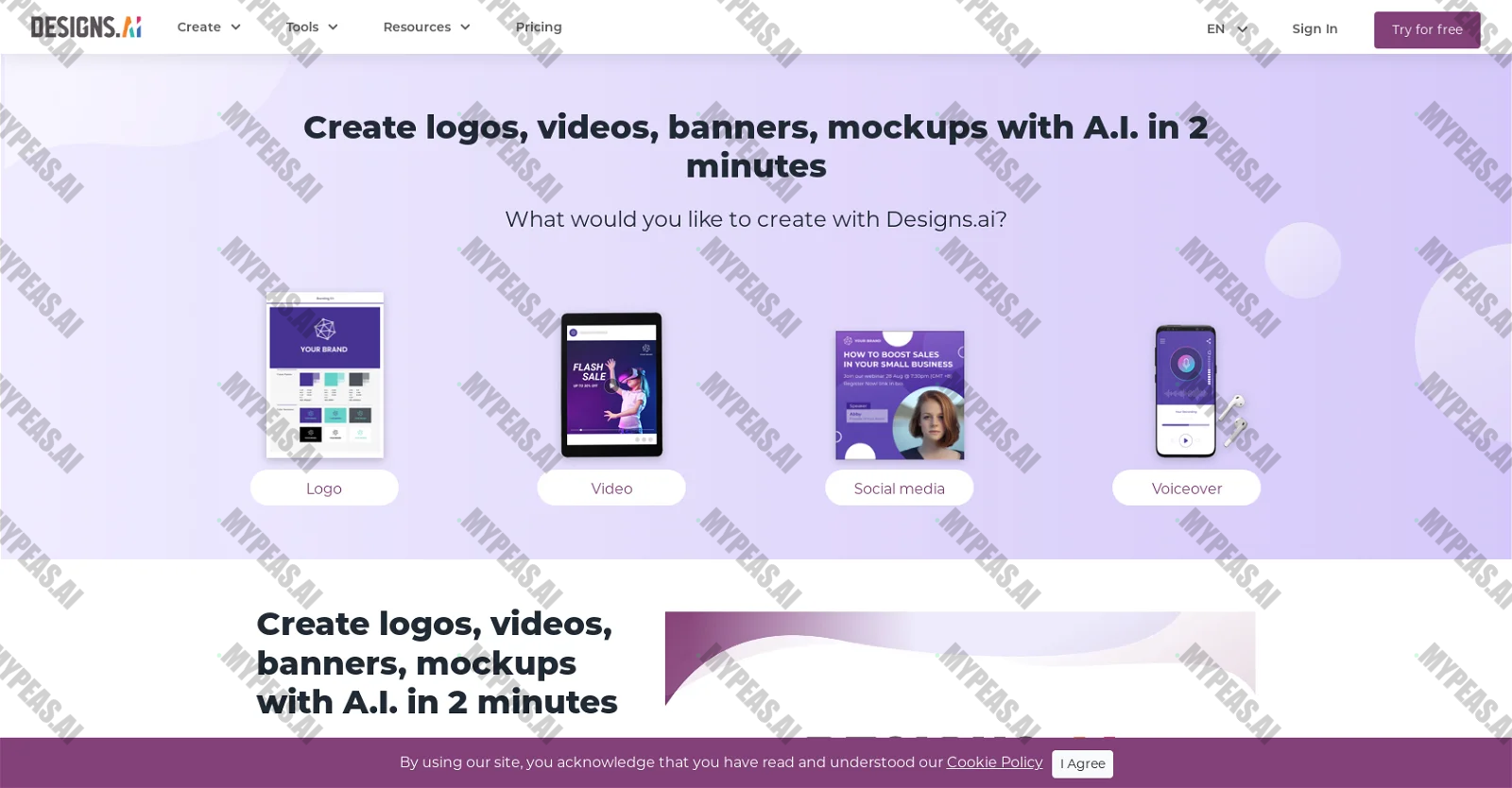 Designs AI screenshot