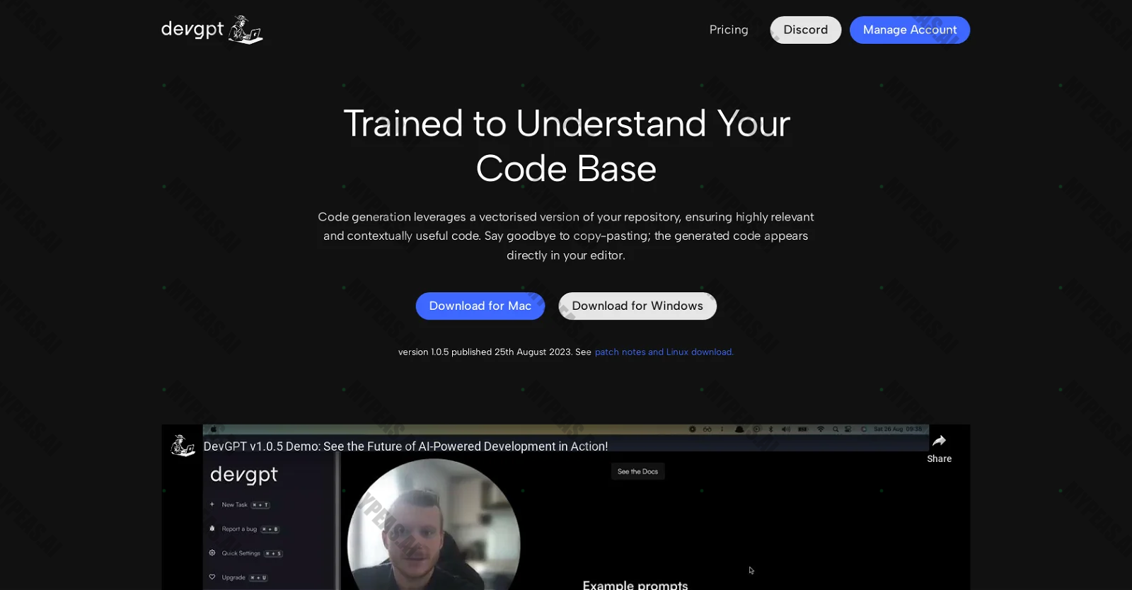 DevGPT.com screenshot