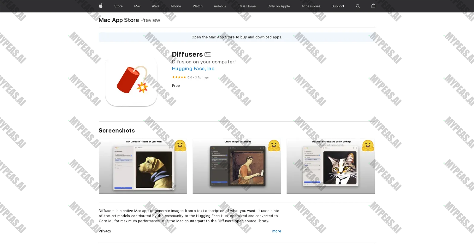 Diffusers screenshot