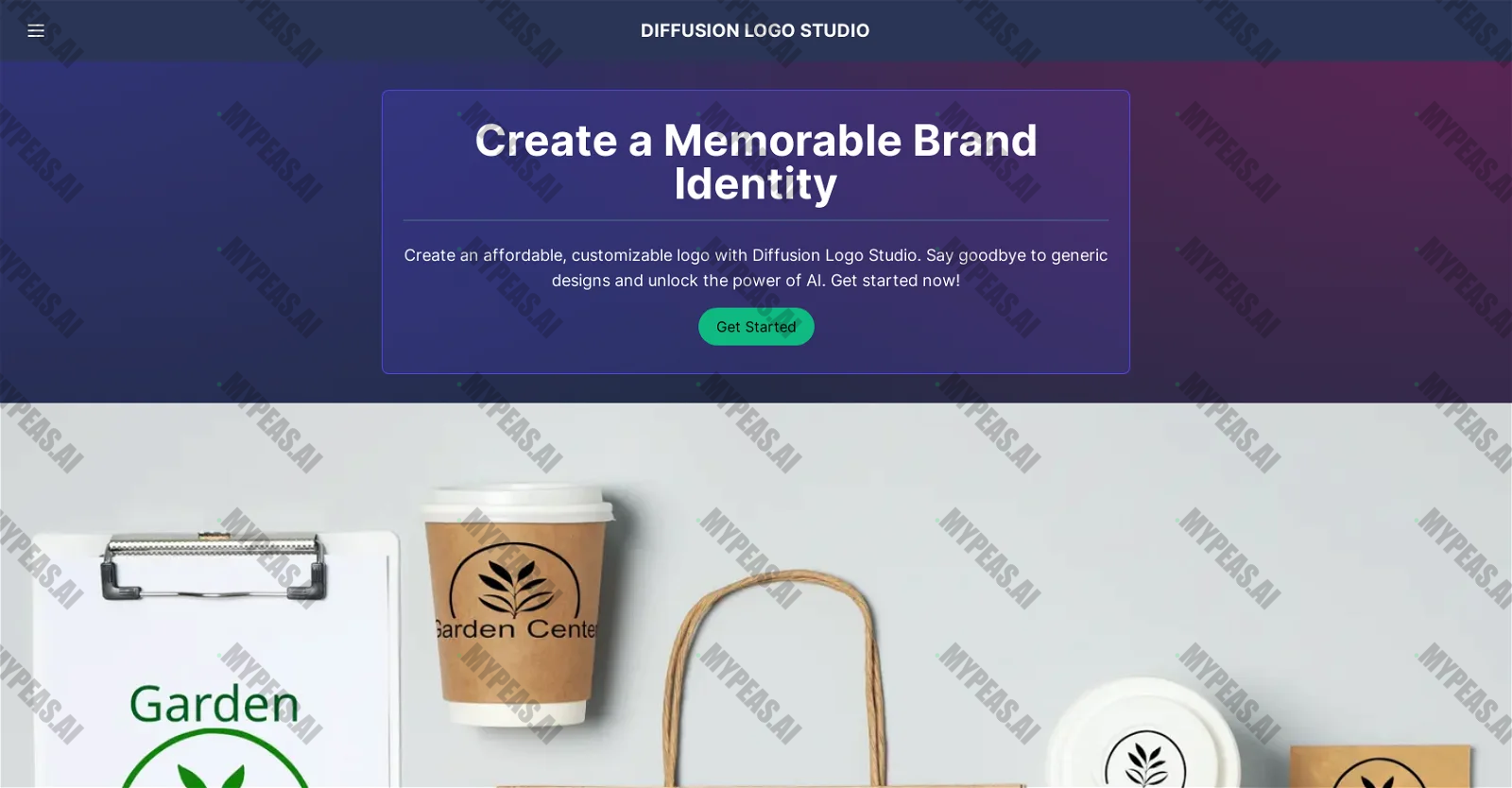 Diffusion Logo Studio screenshot