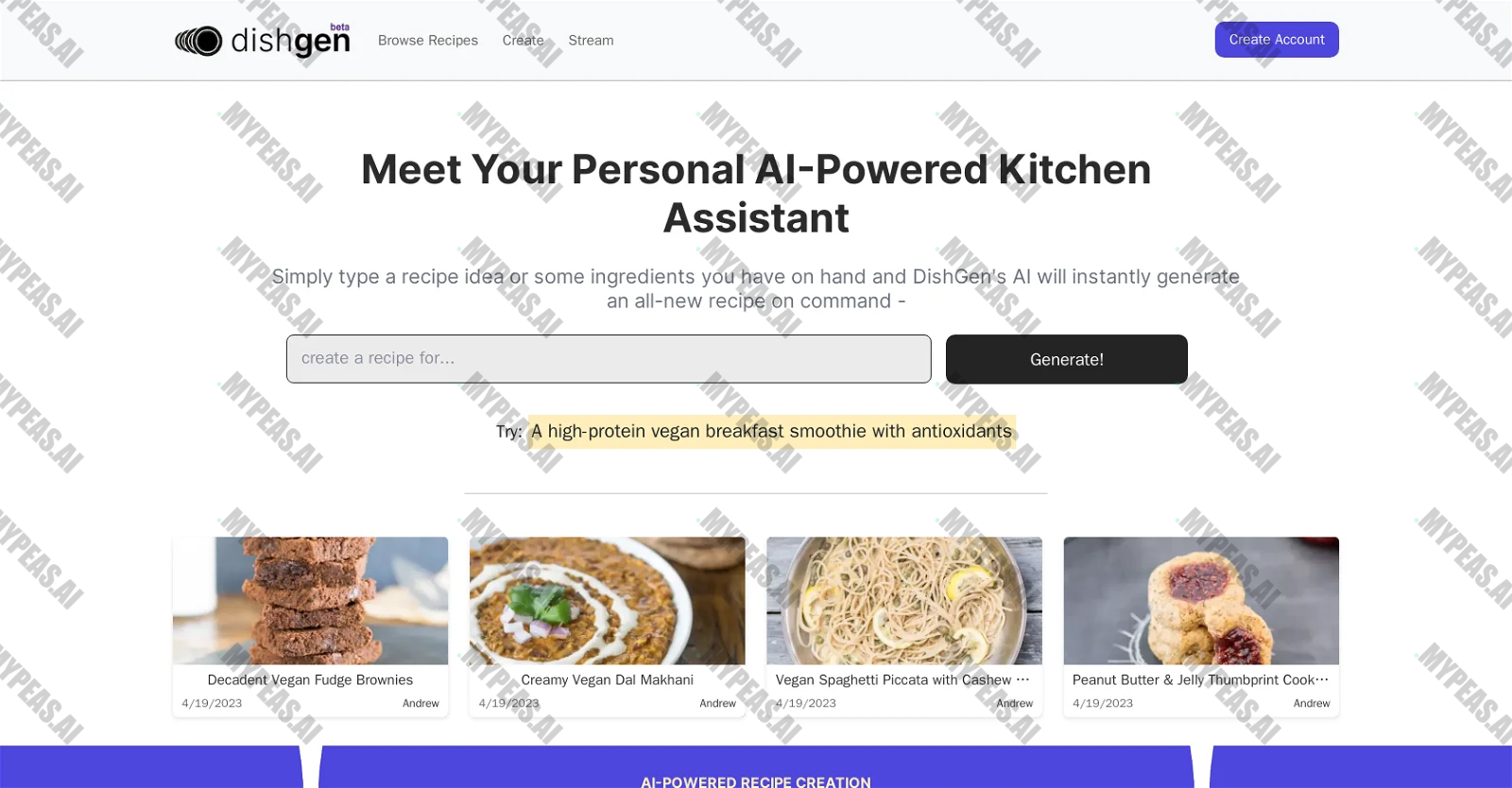 DishGen screenshot