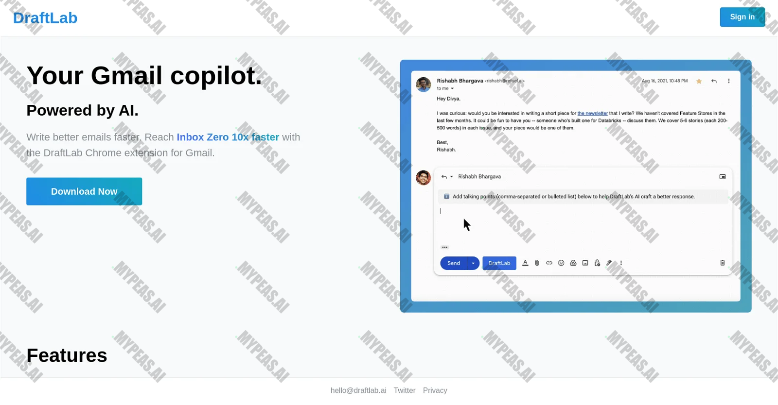 DraftLab screenshot