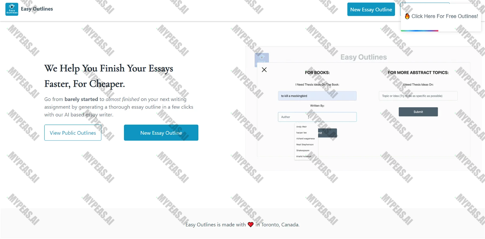 Easyoutlines screenshot