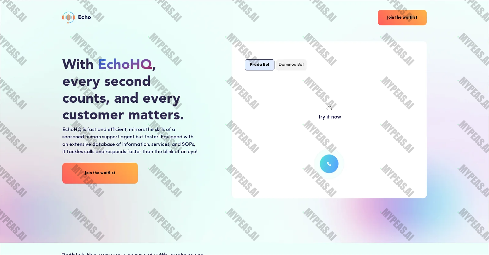Echo screenshot