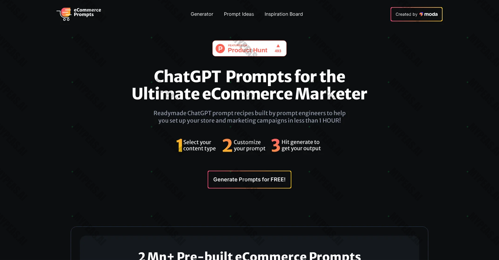 eCommerce ChatGPT Prompts screenshot