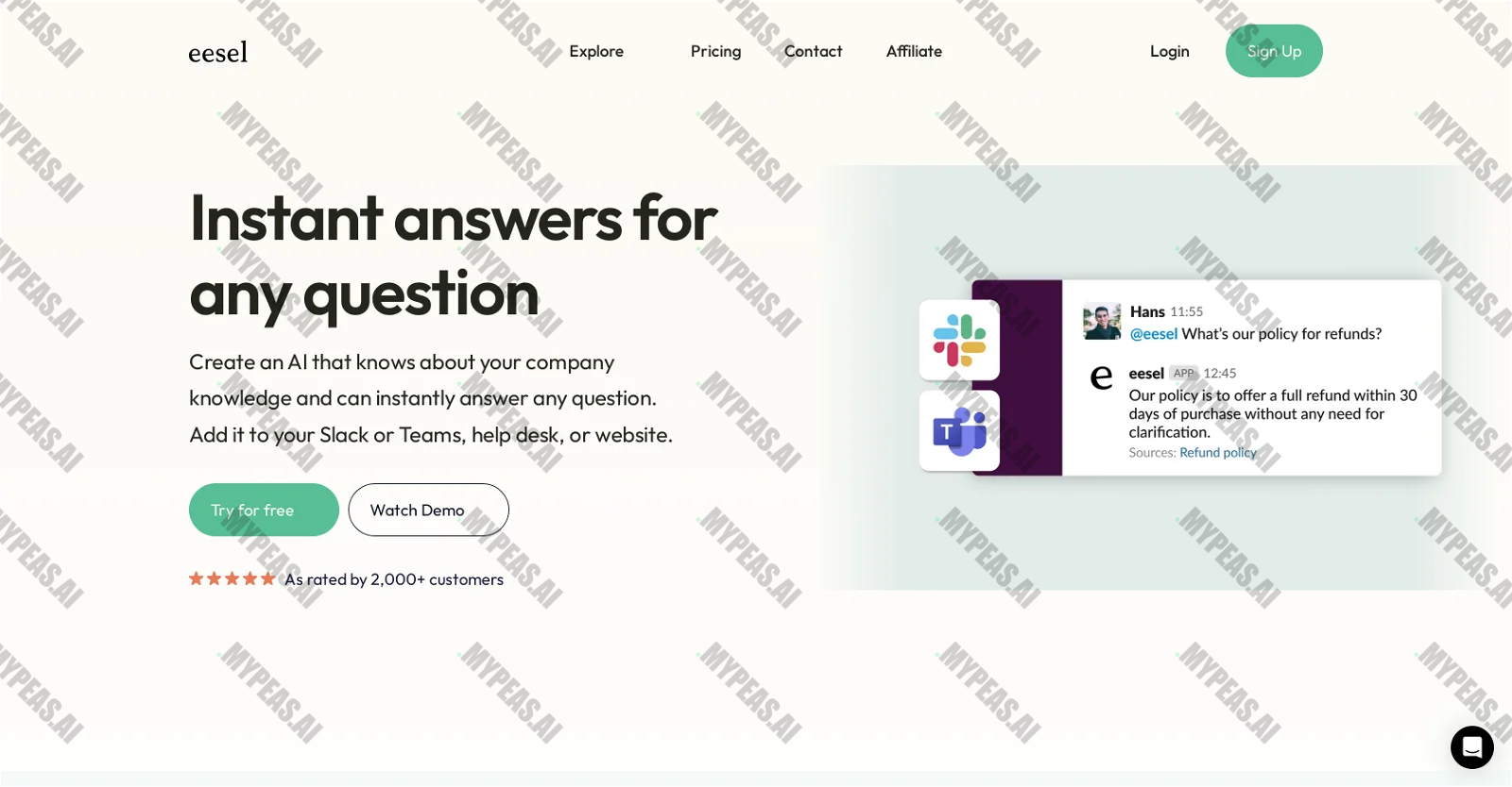 eesel AI screenshot