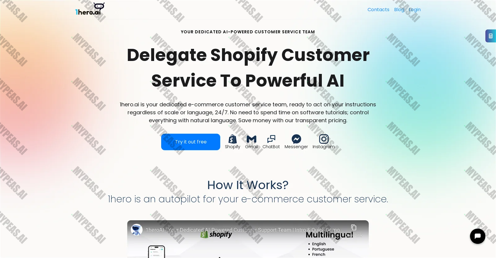 Email AI for E-Commerce by 1hero screenshot