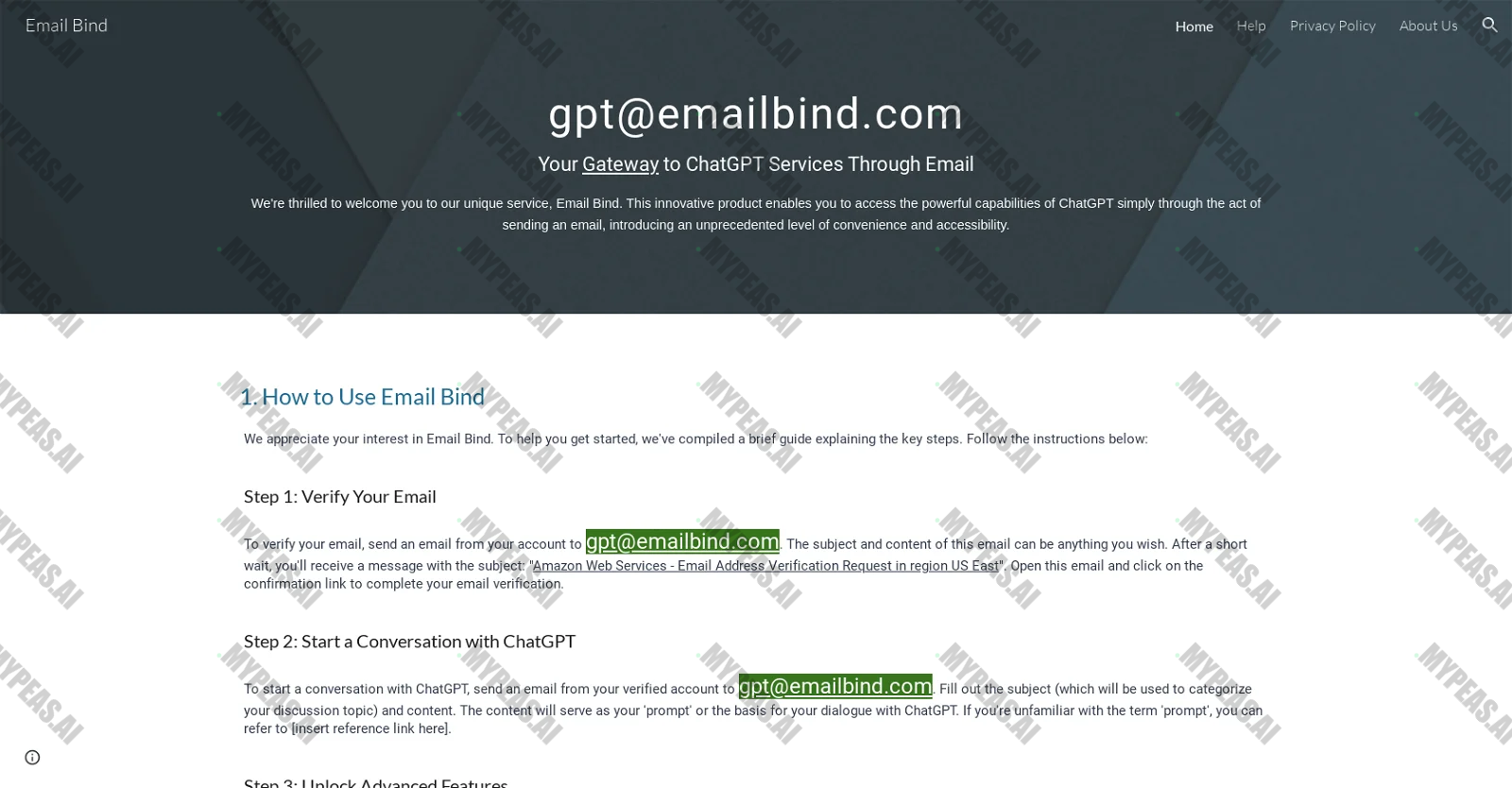 Emailbind screenshot