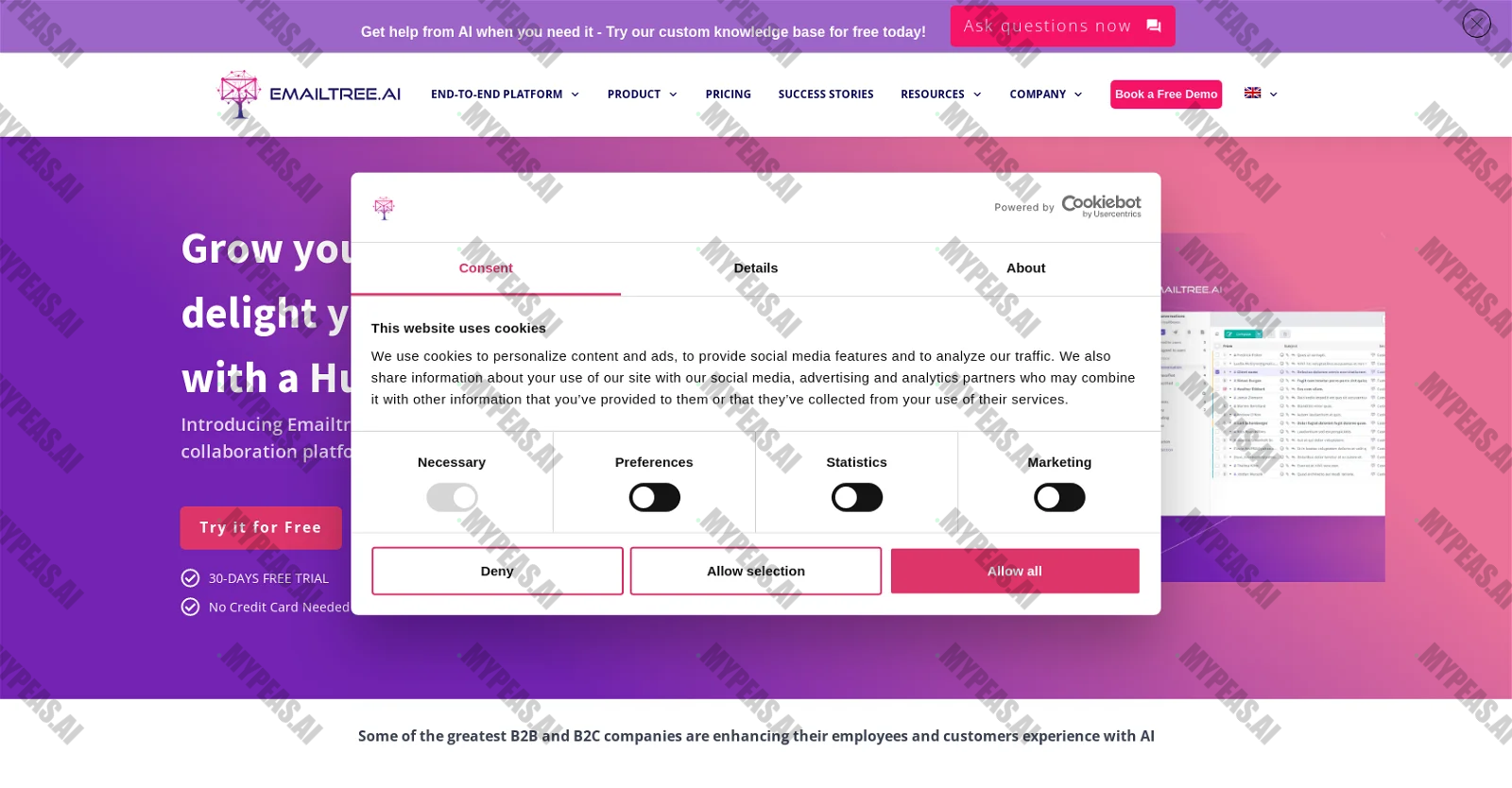 Emailtree screenshot