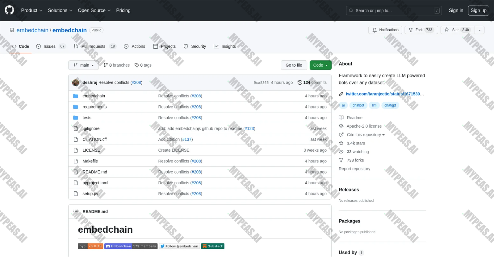 Embedstore screenshot