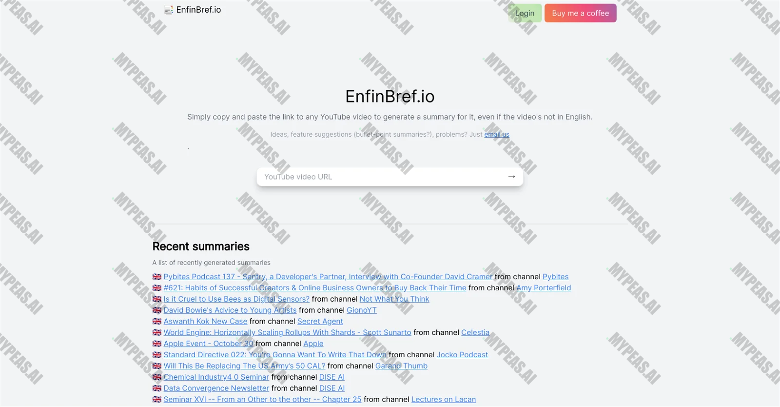 EnfinBref.io screenshot