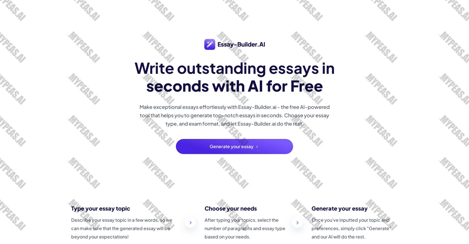 Essay Builder screenshot